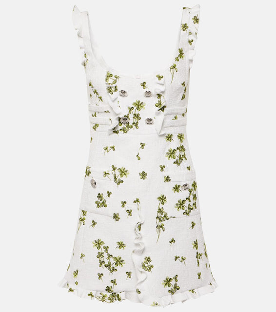 Giambattista Valli Embroidered boucl√É¬© minidress
