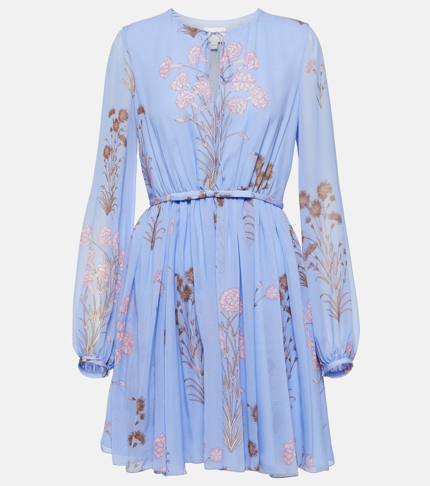 Giambattista Valli Floral silk gerogette minidress. Giambattista Valli 花卉真丝乔其纱迷你连衣裙