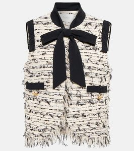 Giambattista Valli Fringed tweed jacket