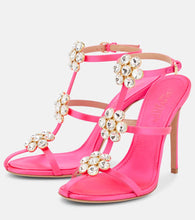 Giambattista Valli Jaipur embellished satin sandals