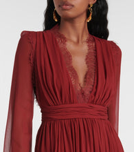 Giambattista Valli Lace-trimmed silk georgette gown