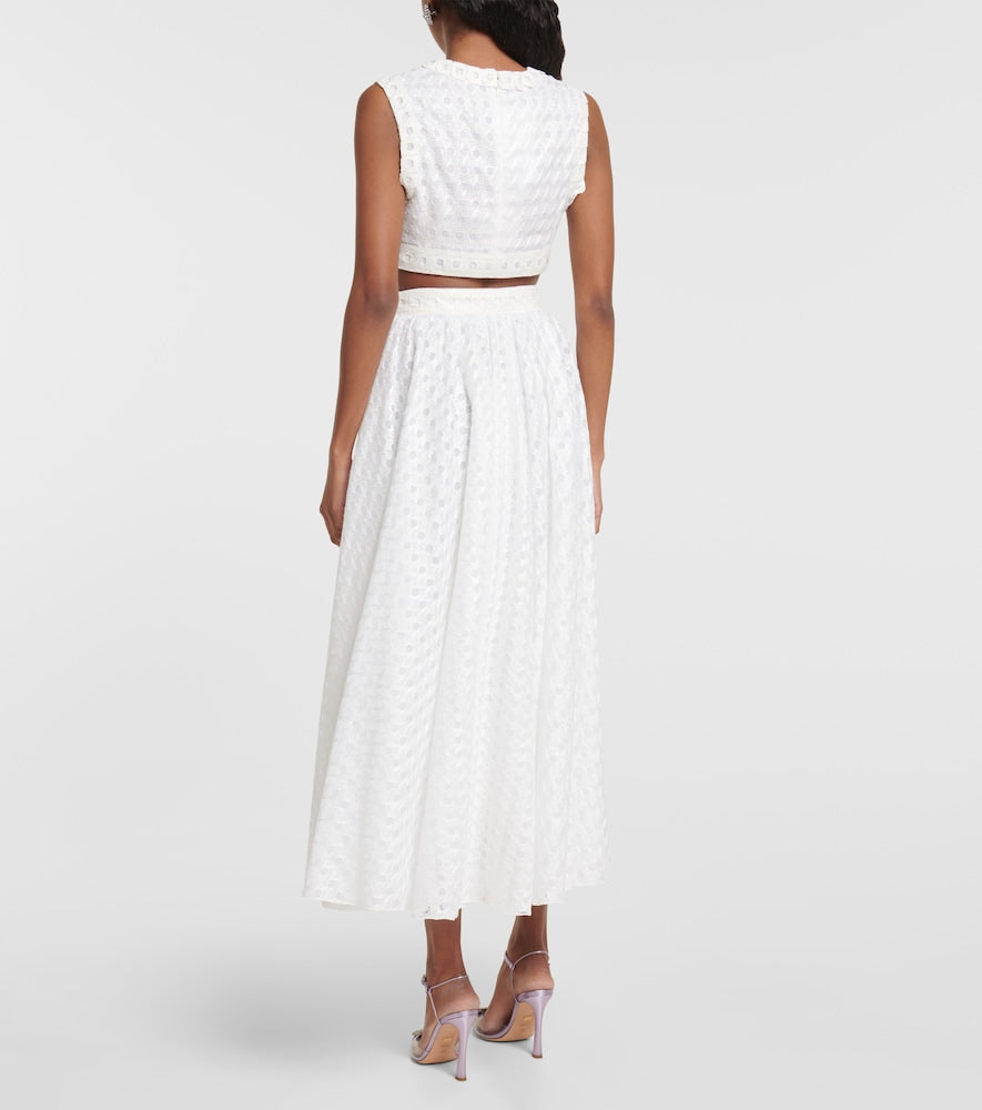 Giambattista Valli Macram√É¬© midi skirt
