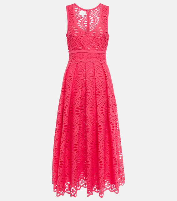 Giambattista Valli Macramé midi dress