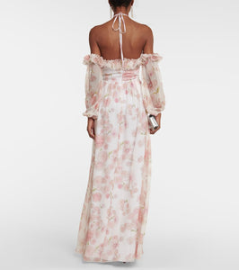 Giambattista Valli Off-the-shoulder floral silk gown