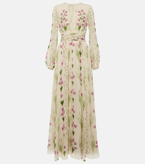 Giambattista Valli Pens√É¬©es Sauvages silk gown