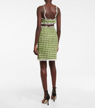 Giambattista Valli Printed gabardine cutout minidress