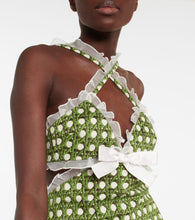 Giambattista Valli Printed gabardine cutout minidress