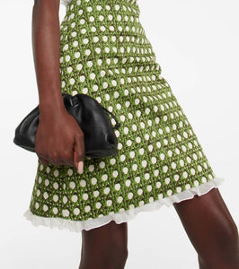 Giambattista Valli Printed gabardine cutout minidress