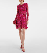 Giambattista Valli Rose Mania silk georgette minidress