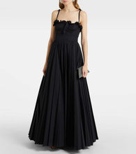 Giambattista Valli Ruched pleated cotton gown