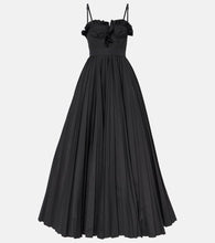 Giambattista Valli Ruched pleated cotton gown