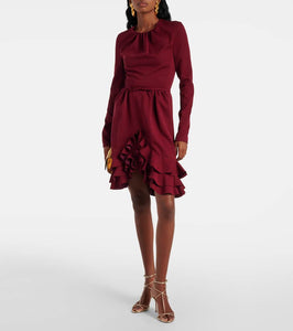 Giambattista Valli Ruffled silk crêpe minidress
