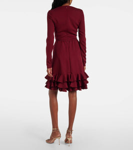 Giambattista Valli Ruffled silk crêpe minidress