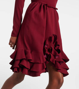 Giambattista Valli Ruffled silk crêpe minidress