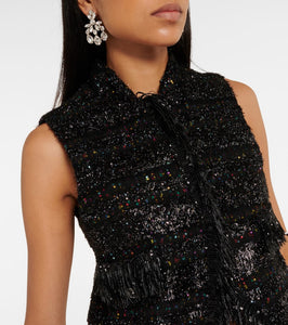 Giambattista Valli Sequined boucl√É¬© vest