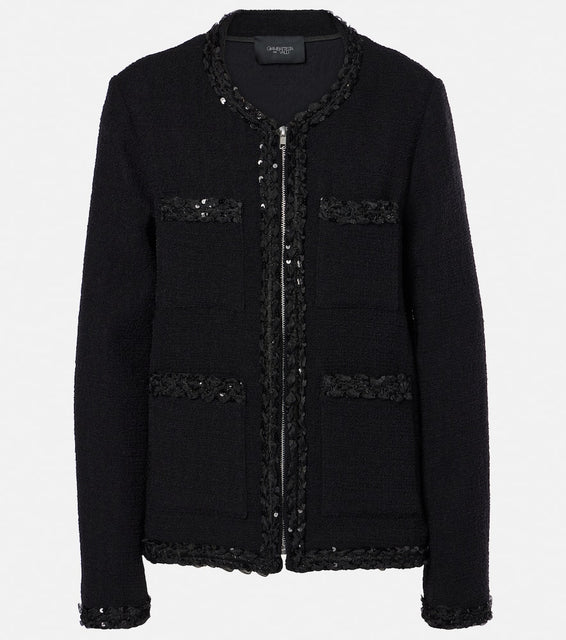 Giambattista Valli Sequined wool-blend jacket