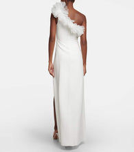Giambattista Valli Tulle-trimmed asymmetric gown