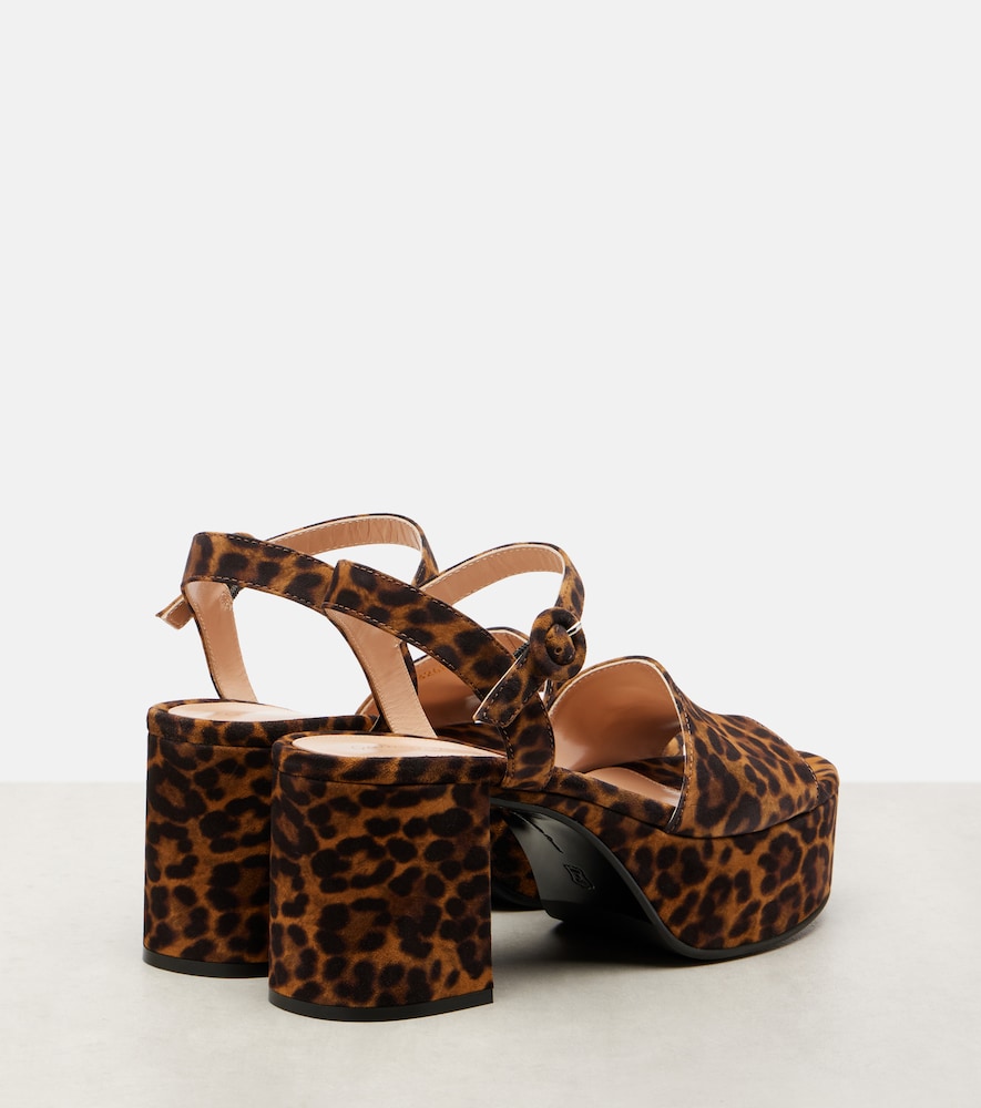Gianvito Rossi 35 leopard-print leather platform sandals