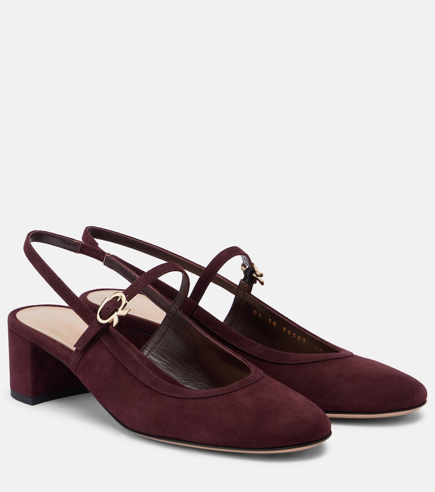 Gianvito Rossi 45 suede slingback pumps