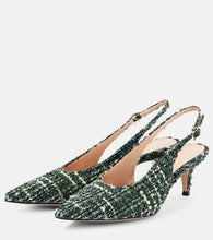 Gianvito Rossi 55 Bouclé slingback pumps