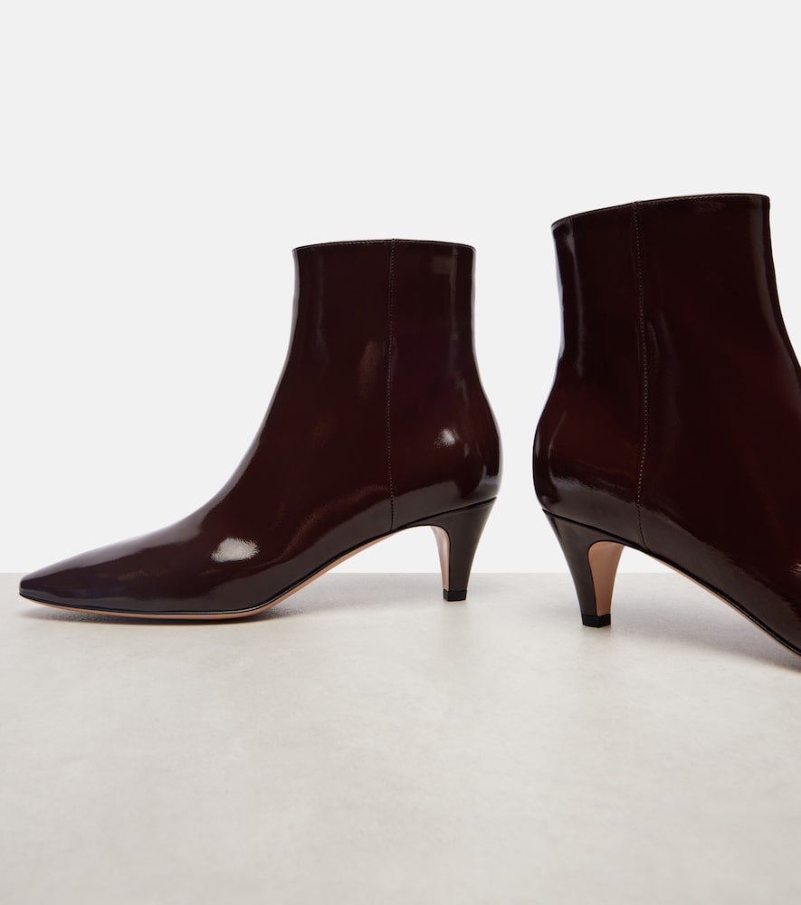 Gianvito Rossi 55 patent leather ankle boots