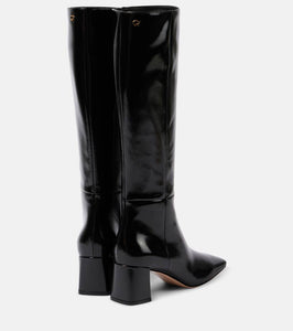 Gianvito Rossi 55 patent leather knee-high boots