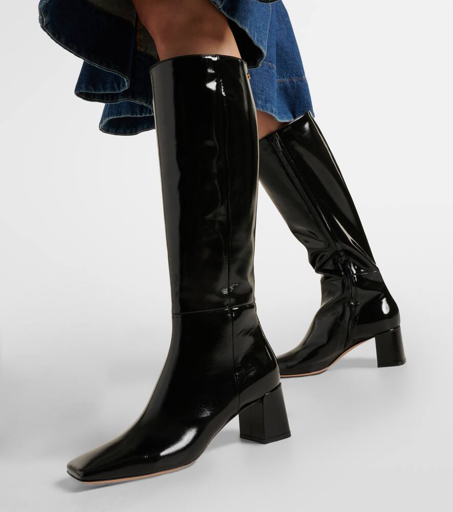 Gianvito Rossi 55 patent leather knee-high boots