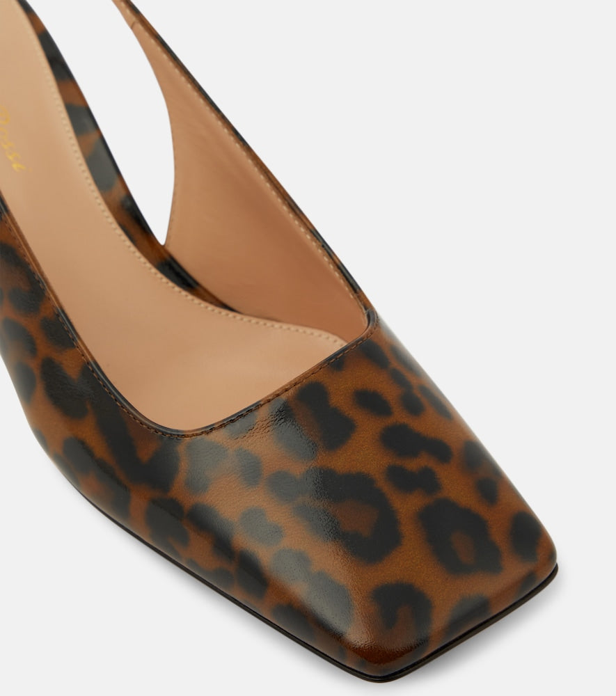 Gianvito Rossi 55 patent leather slingback pumps