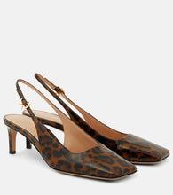Gianvito Rossi 55 patent leather slingback pumps - Gianvito Rossi 55 漆皮露跟高跟鞋
