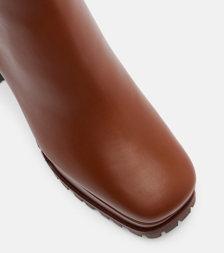 Gianvito Rossi 70 shearling-lined platform ankle boots