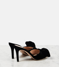 Gianvito Rossi 85 bow-detail velvet mules