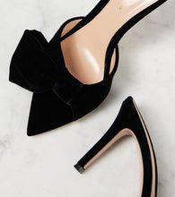 Gianvito Rossi 85 bow-detail velvet mules