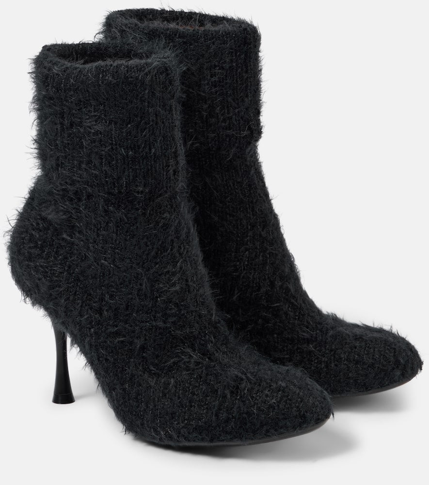 Gianvito Rossi 85 knitted bootie
