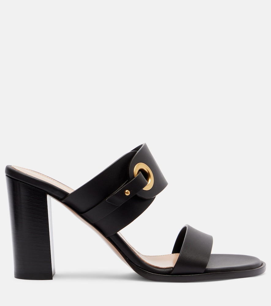 Gianvito Rossi 85 leather mules