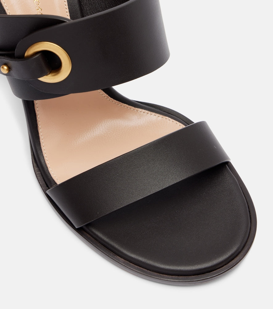 Gianvito Rossi 85 leather mules
