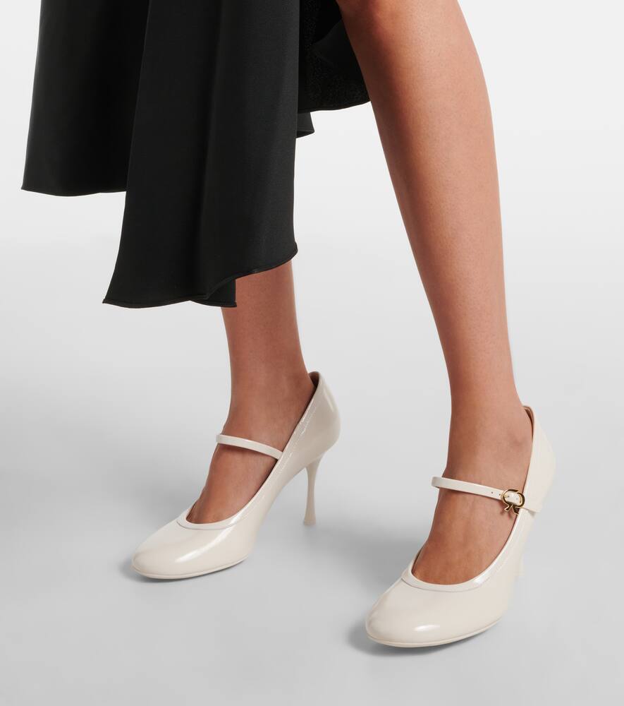 Gianvito Rossi 85 patent leather Mary Jane pumps