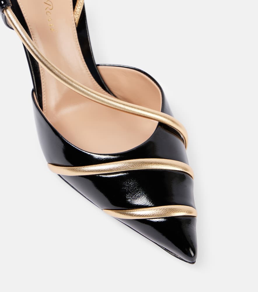 Gianvito Rossi 85 patent leather slingback pumps