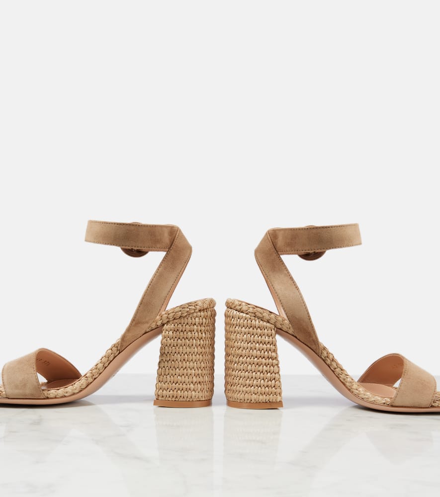 Gianvito Rossi 85 suede espadrille sandals