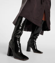 Gianvito Rossi 95 patent leather knee-high boots