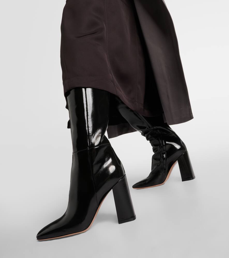 Gianvito Rossi 95 patent leather knee-high boots