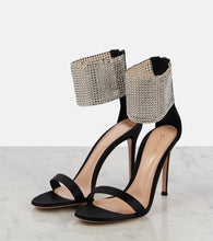 Gianvito Rossi Adore 105 embellished satin sandals