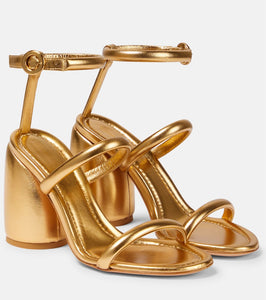 Gianvito Rossi Adrie metallic leather sandals