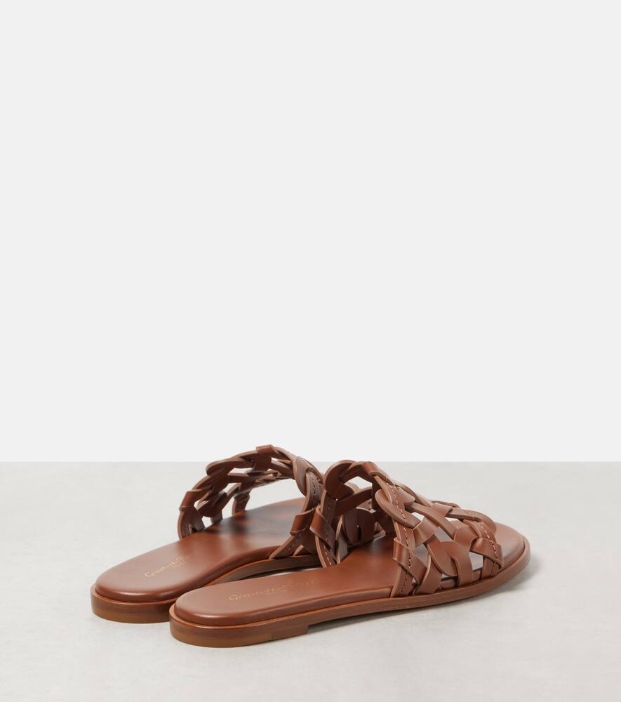 Gianvito Rossi Amalfi leather slides