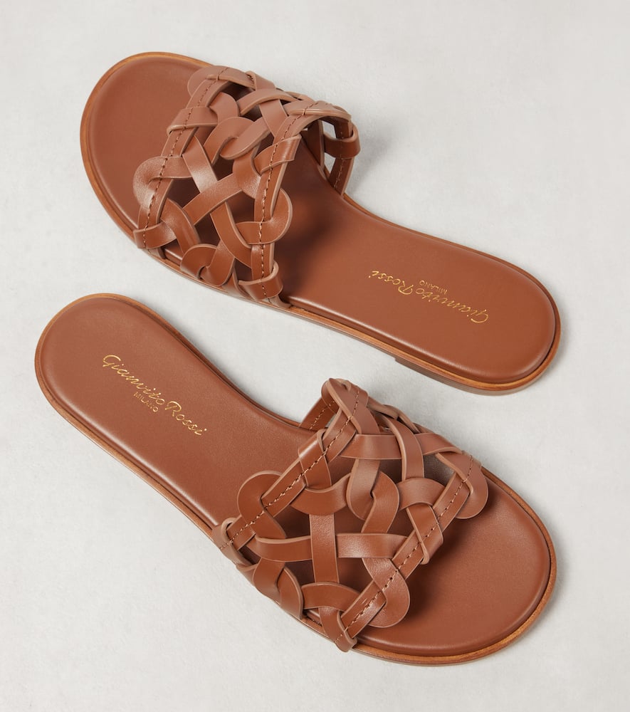 Gianvito Rossi Amalfi leather slides