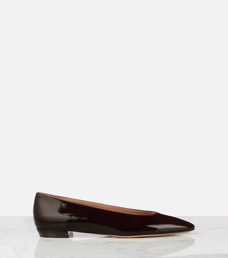 Gianvito Rossi Amelia patent leather ballet flats