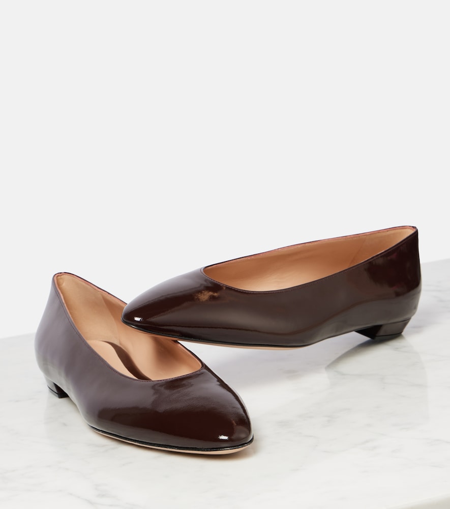 Gianvito Rossi Amelia patent leather ballet flats