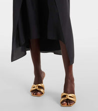 Gianvito Rossi Amour 85 metallic leather mules