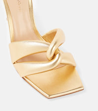 Gianvito Rossi Amour 85 metallic leather mules