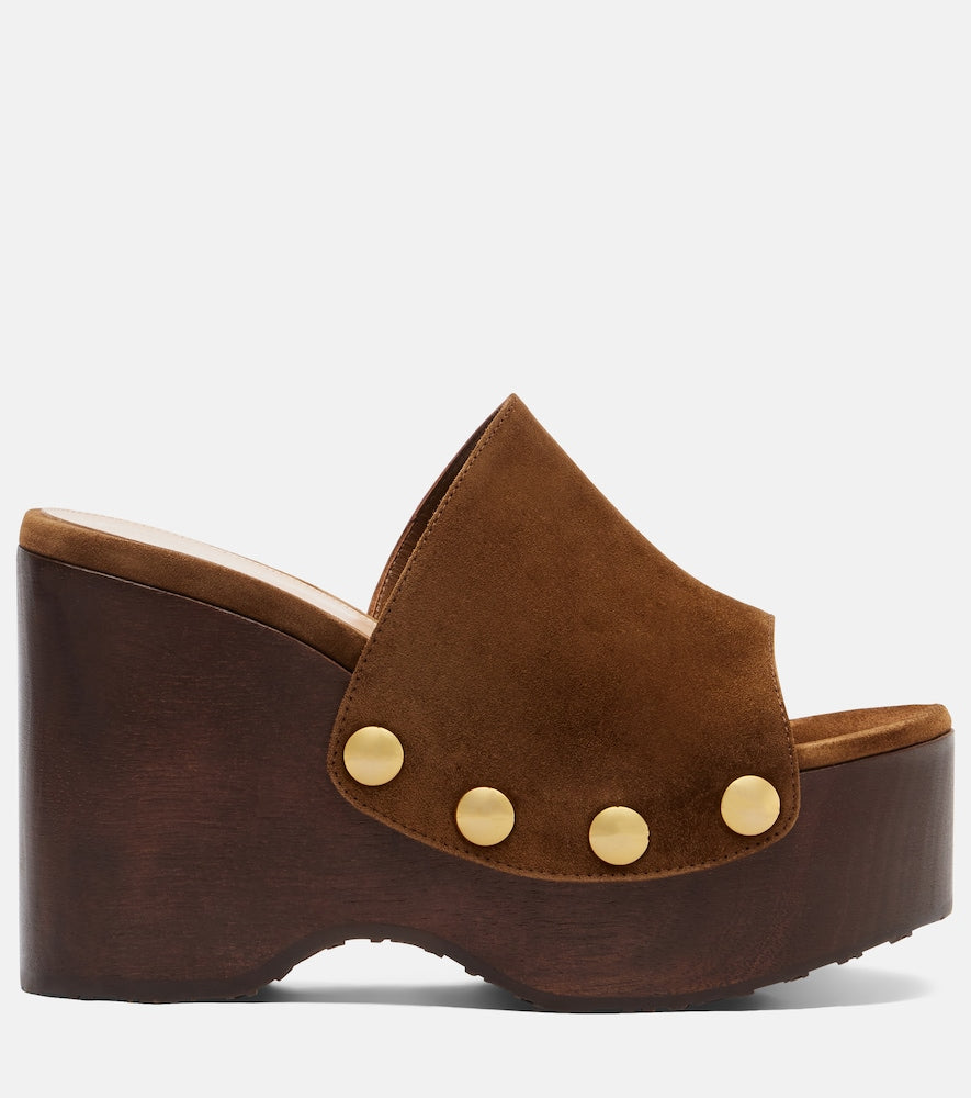 Gianvito Rossi Ardéa embellished suede wedges