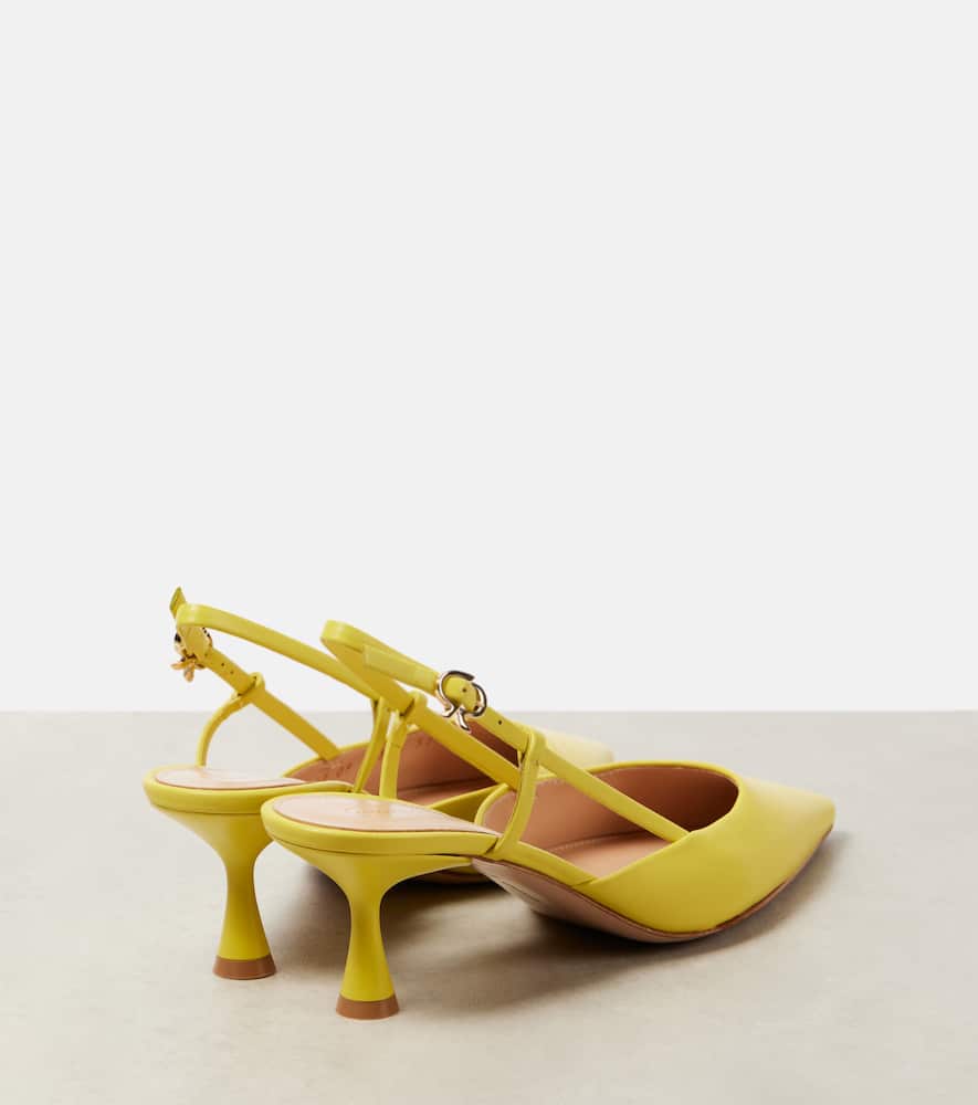 Gianvito Rossi Ascent 55 leather slingback pumps